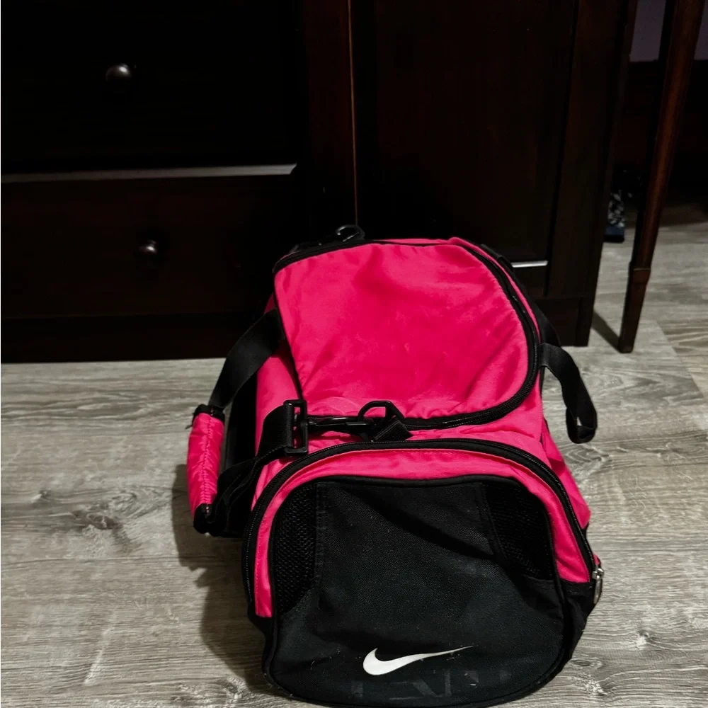 Nike Hot Pink and Black Sport Duffel